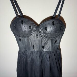One Teaspoon Black Heart Leather Dress AUS size 8 (descript for measurements)